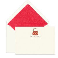 Elegant Note Cards with Engraved Handbags