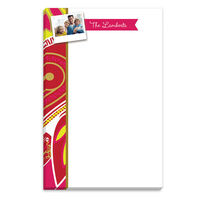 Red Banner Modern Leaves Photo Notepads