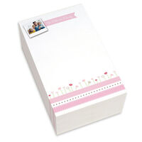 Pink Ribbon and Flower Photo Chunky Notepads