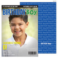 Birthday Boy Magazine Cover Invitations