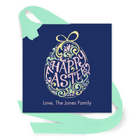 Decorative Egg Gift Tags with Attached Ribbon