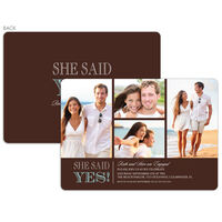 Brown Devoted Dreams Engagement Invitations