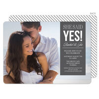 Grey This Is It Engagement Invitations