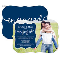 Navy Together Forever Engagement Invitations