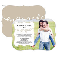 Stone Together Forever Engagement Invitations