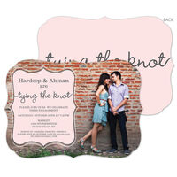 Blush Tying The Knot Engagement Invitations