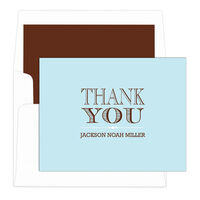 Ice Blue Grand Thank You Note Cards
