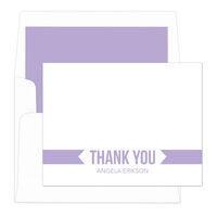 Orchid Thank You Banner Note Cards