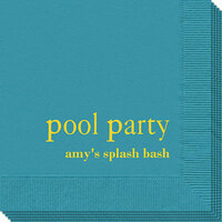 Big Word Pool Party Napkins