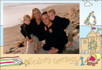 Seashore Sand Castle Photo Cards