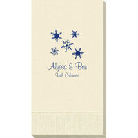 Falling Snowflakes Guest Towels