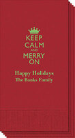Keep Calm and Merry On Guest Towels