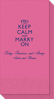 Keep Calm and Marry On Guest Towels with Wedding Rings