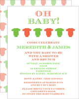 Green Oh Baby Shower Invitations