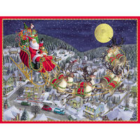 Santa in Sleigh Holiday Cards