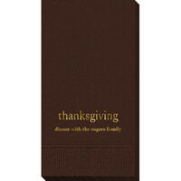 Big Word Thanksgiving Guest Towels
