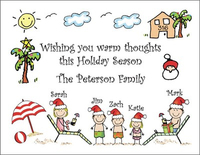 Christmas on Sand Holiday Card