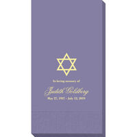 Memorial Guest Towels with Jewish Star