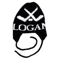 Personalized Hockey Stick Knit Hat with Earflaps