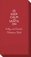 Keep Calm and Santa On Guest Towels