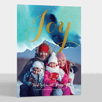 Watercolor Joy Photo Cards