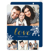 Navy Gold Foil Love Photo Cards