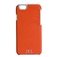 Orange Leather iPhone 6/6s Hard Case