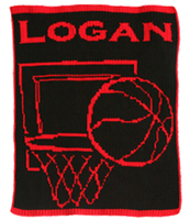 Basketball Knit Blanket