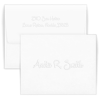 Embossed Foldover Note Cards with Choice of Typestyle