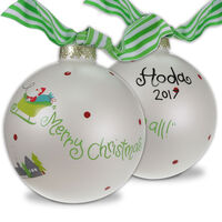 Merry Christmas to All Glass Ornament