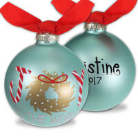 Joy to the World Glass Christmas Ornament