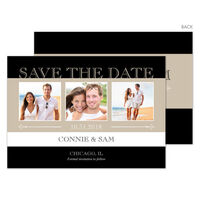 Black Blissful Love Photo Save the Date Cards