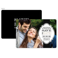 Black Cherished Photo Save the Date Cards