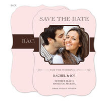 Blush Connection Photo Save the Date Cards
