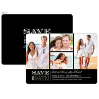 Black Devoted Dreams Photo Save the Date Cards