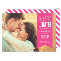 Raspberry Endearing Love Photo Save the Date Cards
