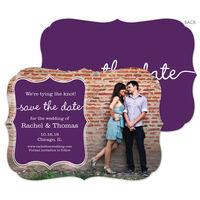 Purple Knot Photo Save the Date Cards