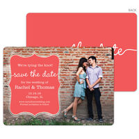 Coral Knot Photo Save the Date Cards
