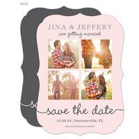 Blush Our Love Story Photo Save the Date Cards