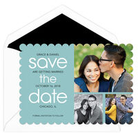 Lagoon Photo Collage Save the Date Cards