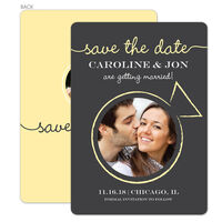 Charcoal Wedding Union Photo Save the Date Cards