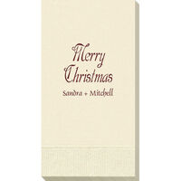 Classic Merry Christmas Guest Towels