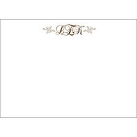 Small Flower Monogram Flat Note Cards