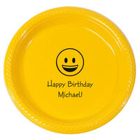 Personalized Happy Emoji Plastic Plates