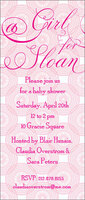 Pink Kaleidescope Baby Shower Invitations