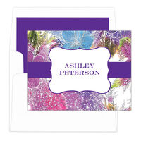 Purple Pansy Foldover Note Cards