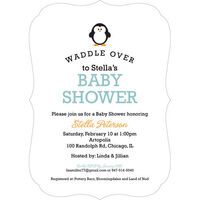 Lagoon Penguin Waddle Over Shower Invitations