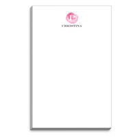 Pink Watercolor Initial Notepads