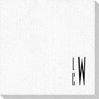 Your Skinny Stacked Initials Deville Napkins