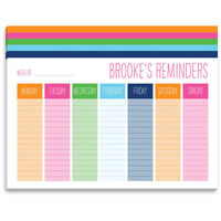 Sorbet Stripes Weekly Schedule Pad
